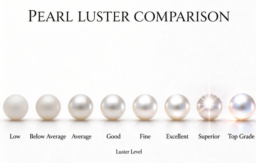 comparison of pearl luster from mirror like to dull